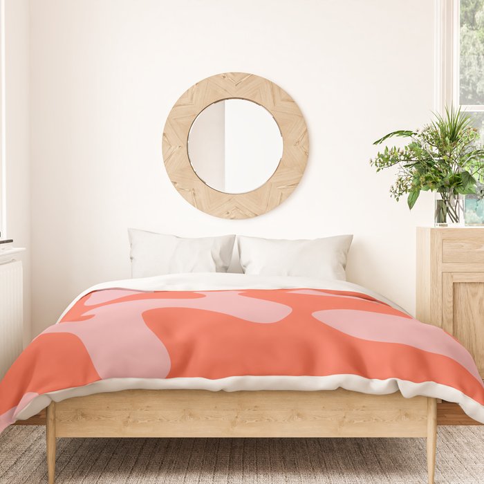 Wavy Land - Pink And Red Duvet Cover Gallery Image 3