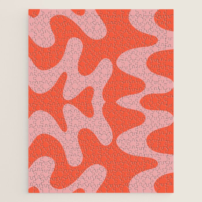 Wavy Land - Pink And Red Jigsaw Puzzle Gallery Image 1