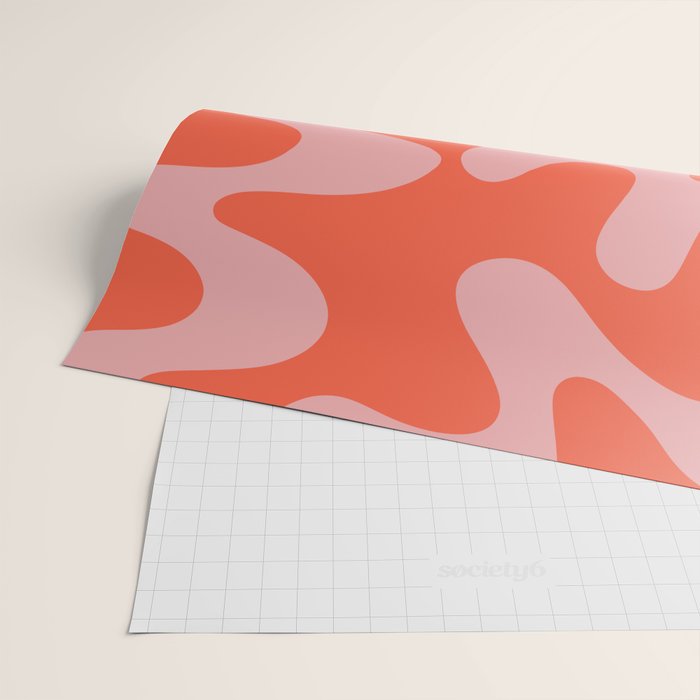 Wavy Land - Pink And Red Wrapping Paper Gallery Image 2