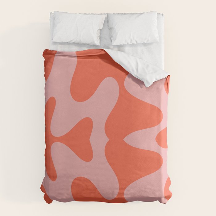 Wavy Land - Pink And Red Duvet Cover Gallery Image 1
