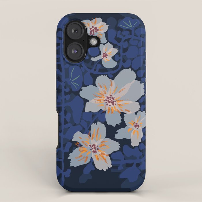 Orchid shadow blue notes iPhone Case Gallery Image 1