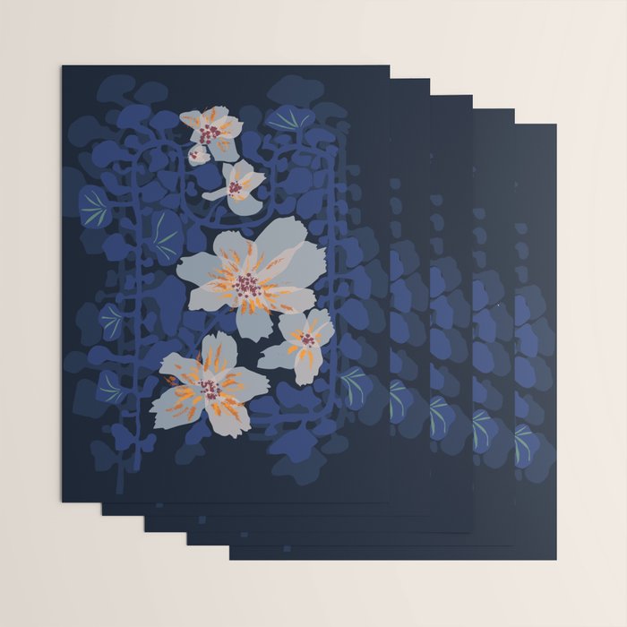 Orchid shadow blue notes Wrapping Paper Gallery Image 3