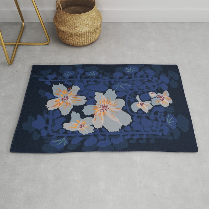 Orchid shadow blue notes Rug Gallery Image 1