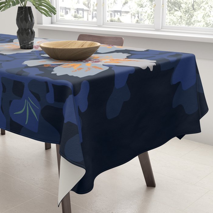 Orchid shadow blue notes Tablecloth Gallery Image 3