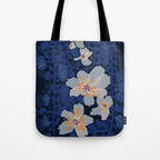 Orchid shadow blue notes Tote Bag Gallery Image 1