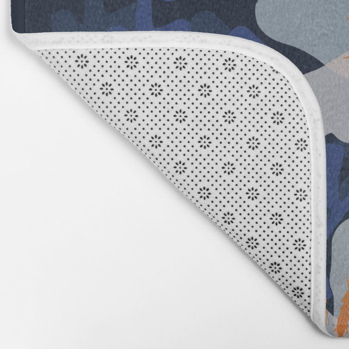 Orchid shadow blue notes Bath Mat Gallery Image 2