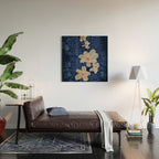 Orchid shadow blue notes Wood Wall Art Gallery Image 2