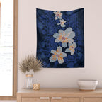 Orchid shadow blue notes Wall Tapestry Gallery Image 2