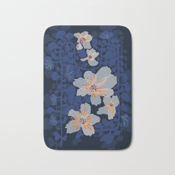 Orchid shadow blue notes Bath Mat Gallery Image 1