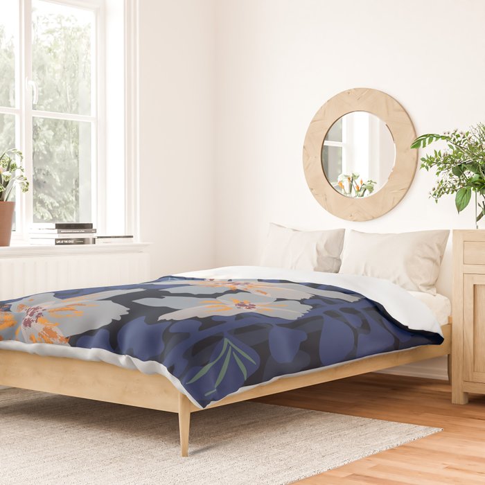 Orchid shadow blue notes Duvet Cover Gallery Image 2