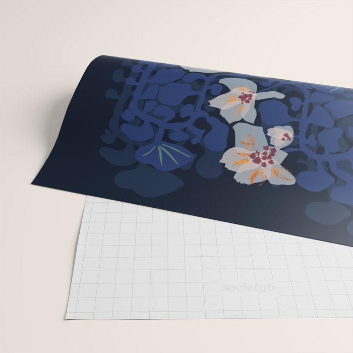 Orchid shadow blue notes Wrapping Paper Gallery Image 2