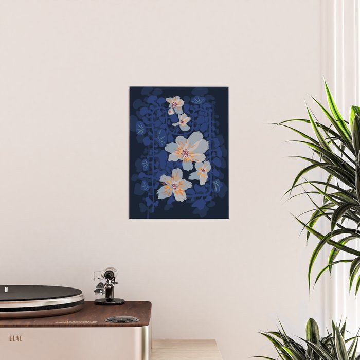 Orchid shadow blue notes Poster Gallery Image 2