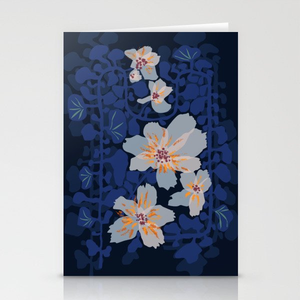 Orchid shadow blue notes Stationery Card Gallery Image 2