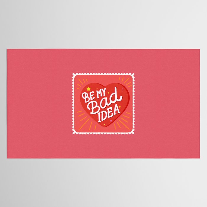Be My Bad Idea Heart Art Tablecloth Gallery Image 2