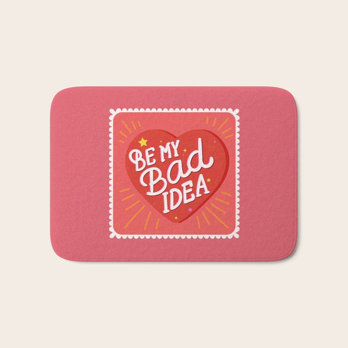 Be My Bad Idea Heart Art Bath Mat Gallery Image 1