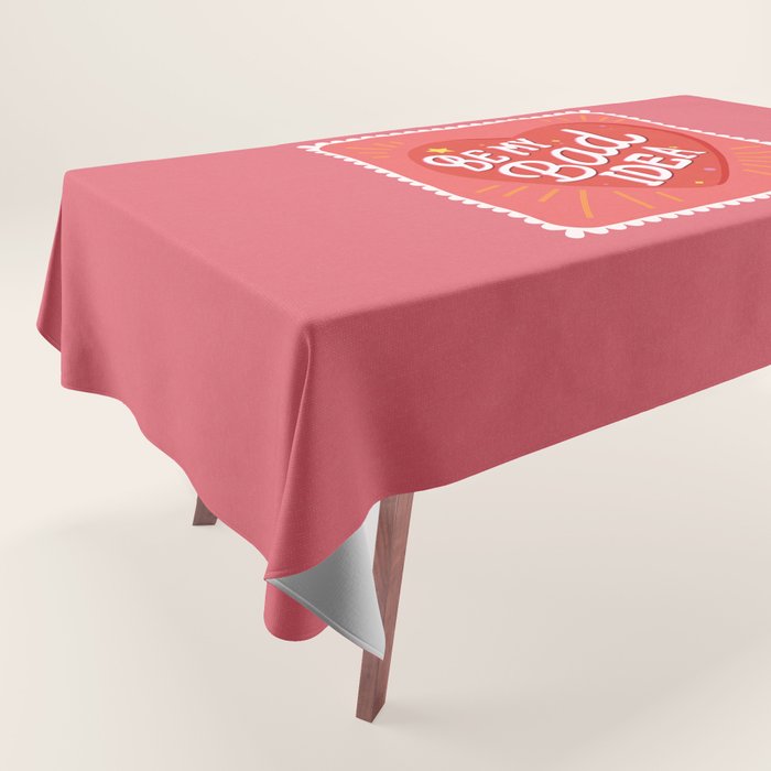 Be My Bad Idea Heart Art Tablecloth Gallery Image 1