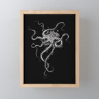 Octopus (black) Mini Art Print Gallery Image 1