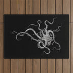 Octopus (black) Outdoor Rug Gallery Image 1