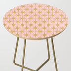 Mid Century Modern Atomic Age Starburst Pattern Pink and Gold  Side Table Gallery Image 2
