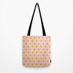 Mid Century Modern Atomic Age Starburst Pattern Pink and Gold  Tote Bag Gallery Image 2