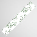 Elegant vintage green white roses shabby floral Table Runner Gallery Image 3