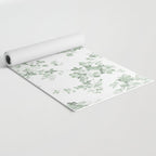 Elegant vintage green white roses shabby floral Yoga Mat Gallery Image 2