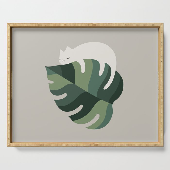 Cat and Plant 10 Serving Tray Gallery Image 1