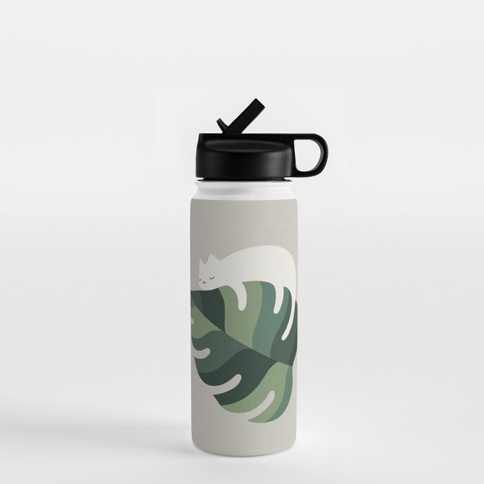 Cat and Plant 10 Water Bottle Gallery Image 1