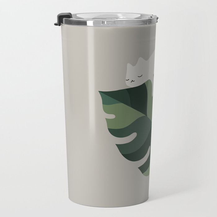 Cat and Plant 10 Travel Mug Gallery Image 3