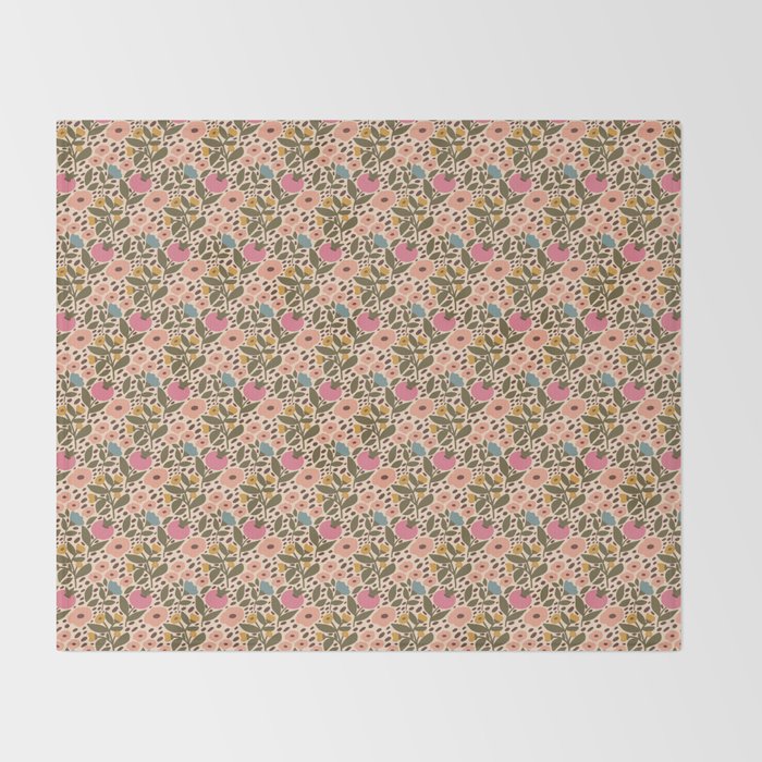 Vintage Ditsy Floral Throw Blanket Gallery Image 2