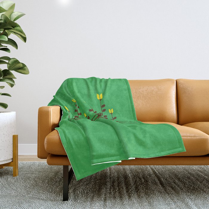 Music notes garden Throw Blanket Gallery Image 1
