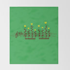 Music notes garden Throw Blanket Gallery Image 2