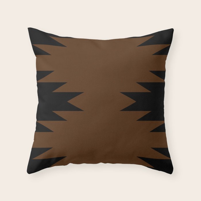 Geometric Southwestern Minimalism - Earthy Burnt Orange Throw Pillow Gallery Image 6
