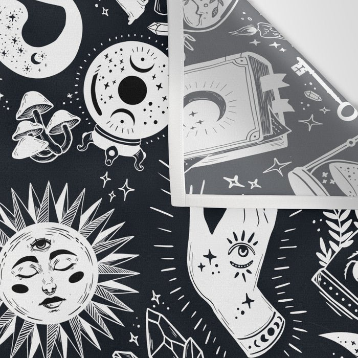Witchy Things In Black And White Wall Tapestry Gallery Image 3