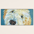 Stanley the Goldendoodle Dog Portrait Desk Mat Gallery Image 3