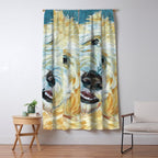 Stanley the Goldendoodle Dog Portrait Window Curtain Gallery Image 5