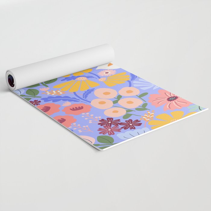Meadow muse - periwinkle Yoga Mat Gallery Image 2