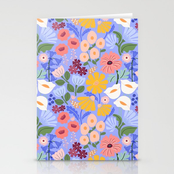 Meadow muse - periwinkle Stationery Card Gallery Image 2