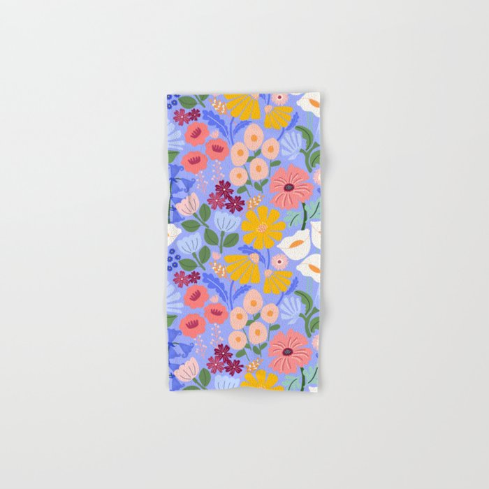Meadow muse - periwinkle Bath Towel Gallery Image 1
