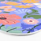 Meadow muse - periwinkle Bath Mat Gallery Image 3