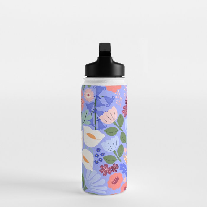 Meadow muse - periwinkle Water Bottle Gallery Image 3