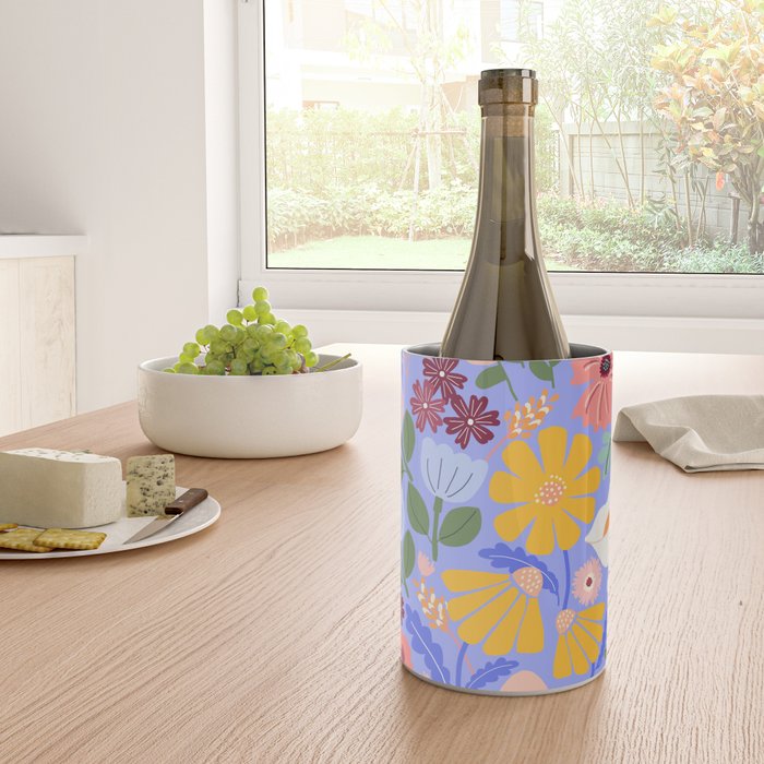 Meadow muse - periwinkle Wine Chiller Gallery Image 4
