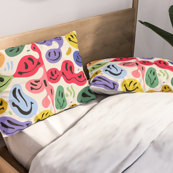 Melted Happiness Colores Pillow Sham Gallery Image 2