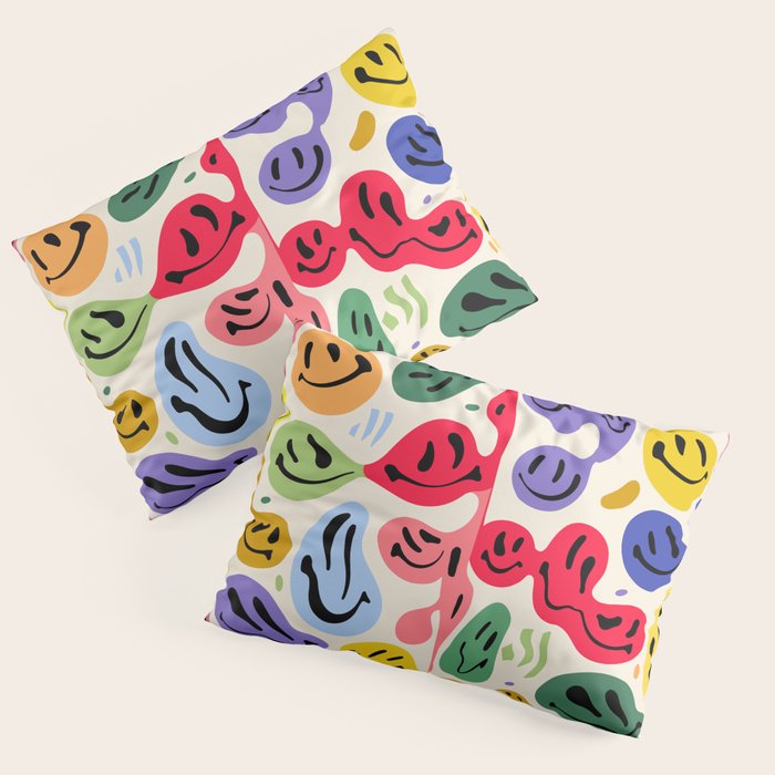 Melted Happiness Colores Pillow Sham Gallery Image 3