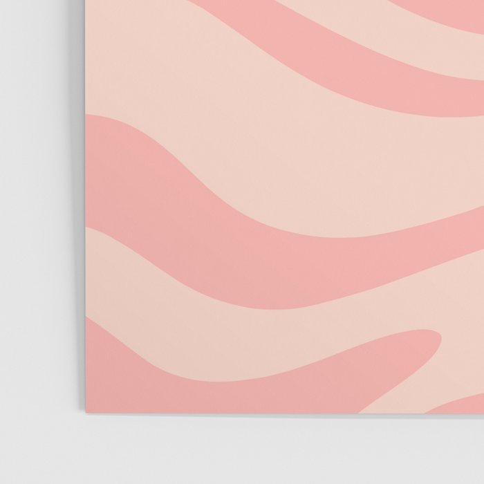 Soft Blush Pink Liquid Swirl Modern Abstract Pattern Poster Gallery Image 3
