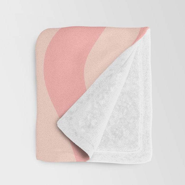 Soft Blush Pink Liquid Swirl Modern Abstract Pattern Throw Blanket Gallery Image 3