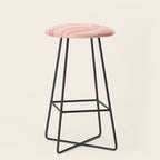 Soft Blush Pink Liquid Swirl Modern Abstract Pattern Stool Gallery Image 1