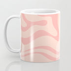 Soft Blush Pink Liquid Swirl Modern Abstract Pattern Coffee Mug Gallery Image 3