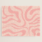 Soft Blush Pink Liquid Swirl Modern Abstract Pattern Jigsaw Puzzle Gallery Image 1