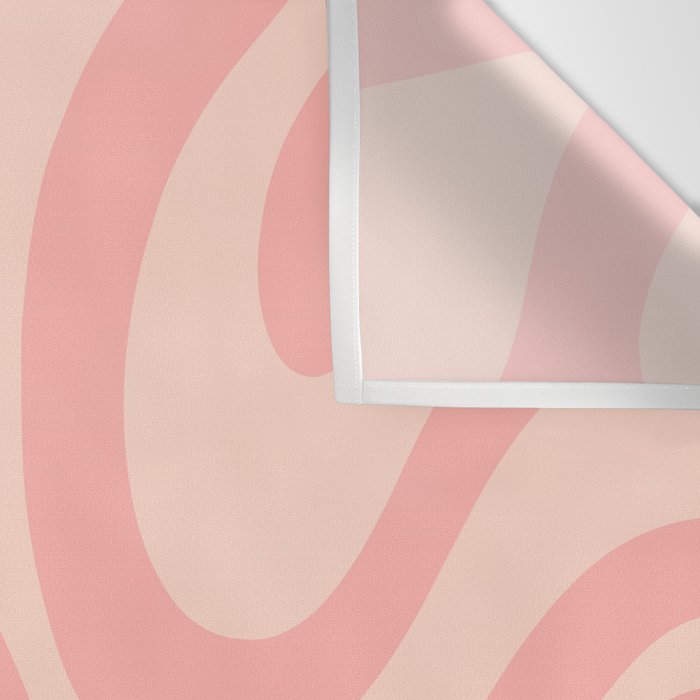 Soft Blush Pink Liquid Swirl Modern Abstract Pattern Wall Tapestry Gallery Image 3